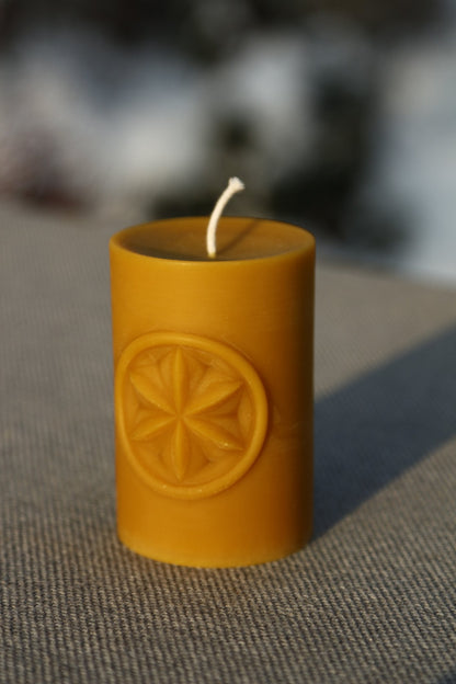 Sun Shield beeswax candle and silicone mould