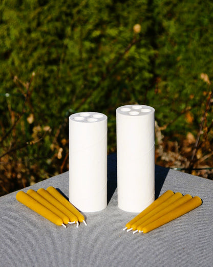 Taper candle 18/20 cm beeswax candle and silicone mould