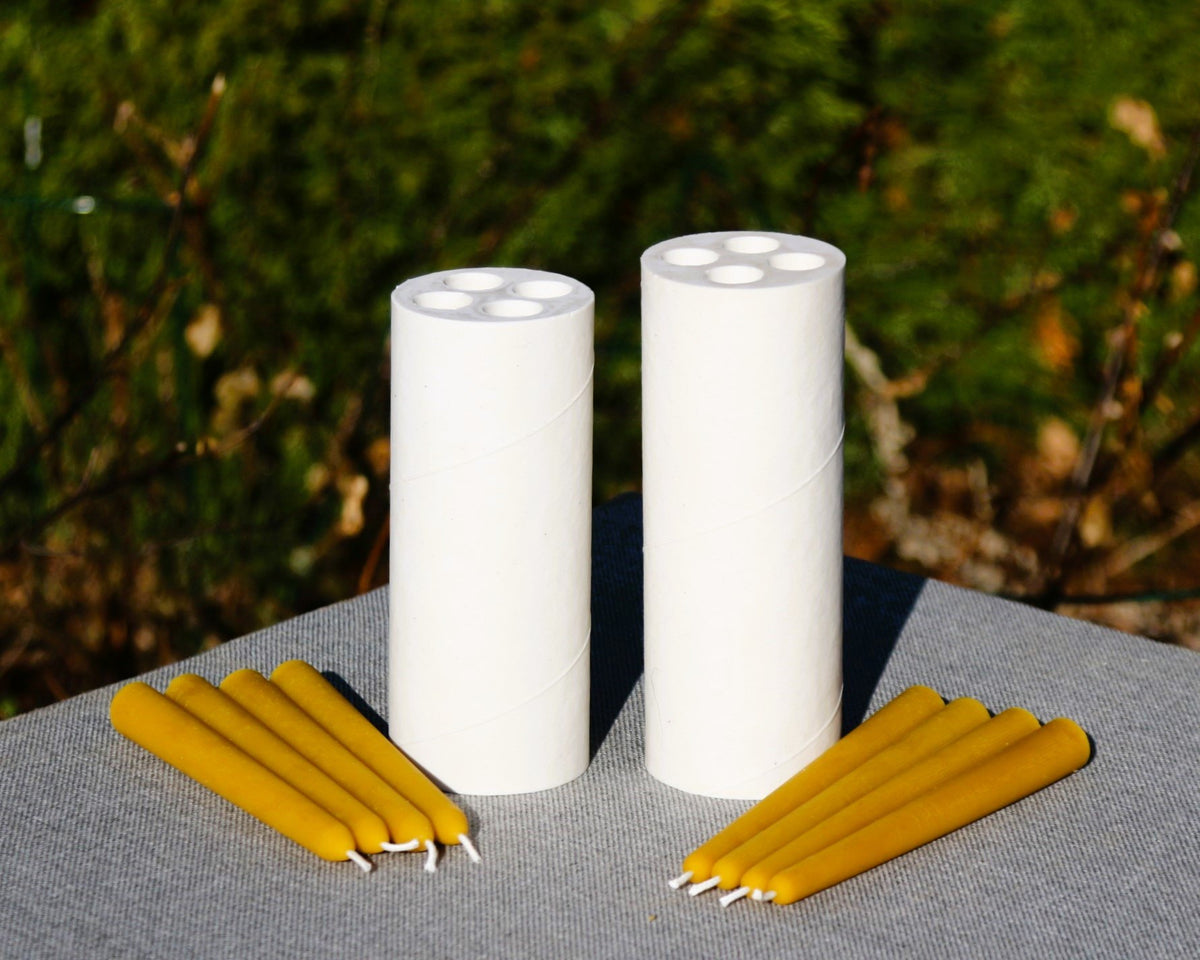 Taper candle 18/20 cm beeswax candle and silicone mould