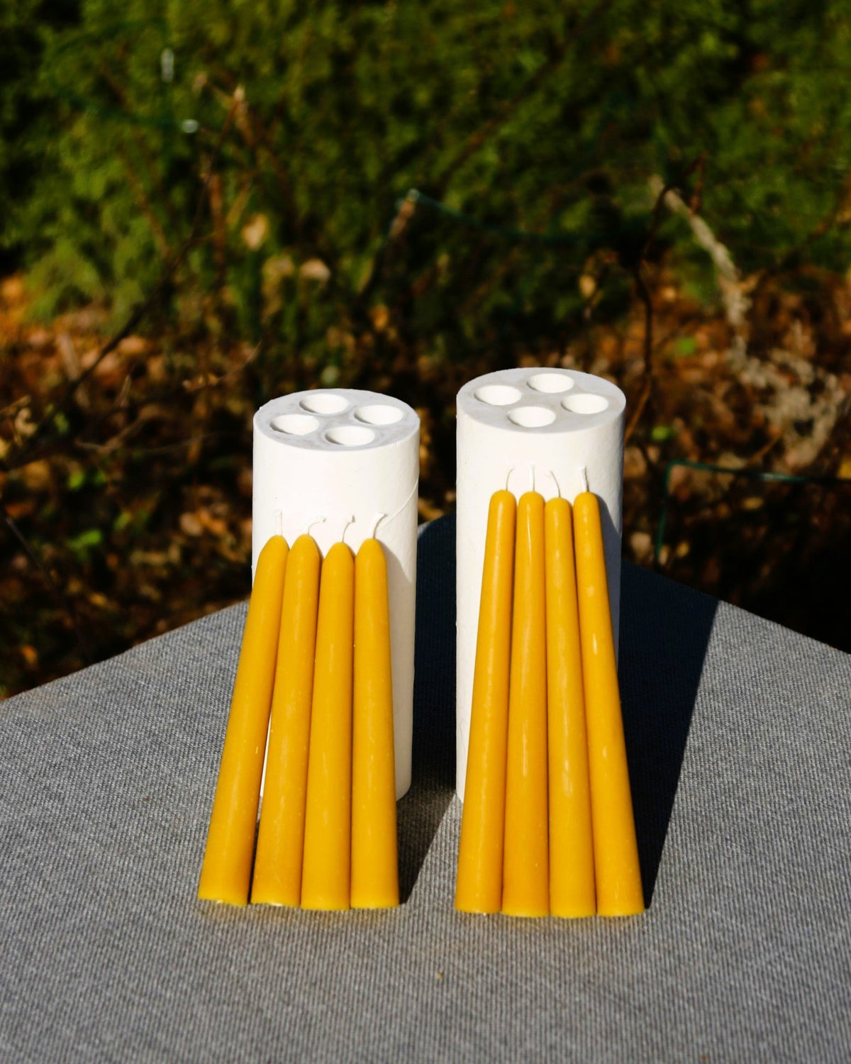 Taper candle 18/20 cm beeswax candle and silicone mould