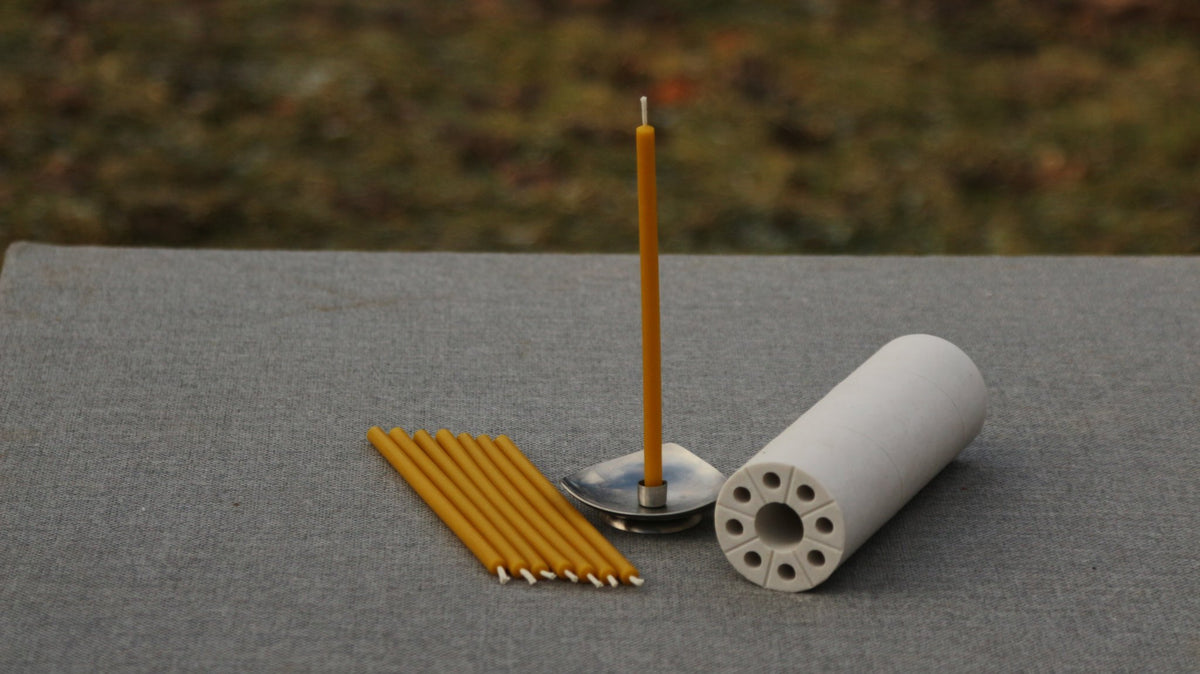 Taper Tiny 18 cm beeswax candle and silicone mould