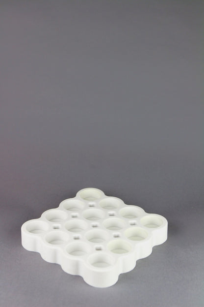 Tea light beeswax candle and silicone mould