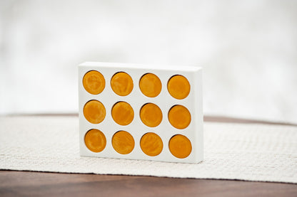 Tea light beeswax candle and silicone mould