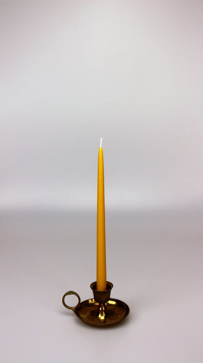 Vintage taper beeswax candle and silicone mould