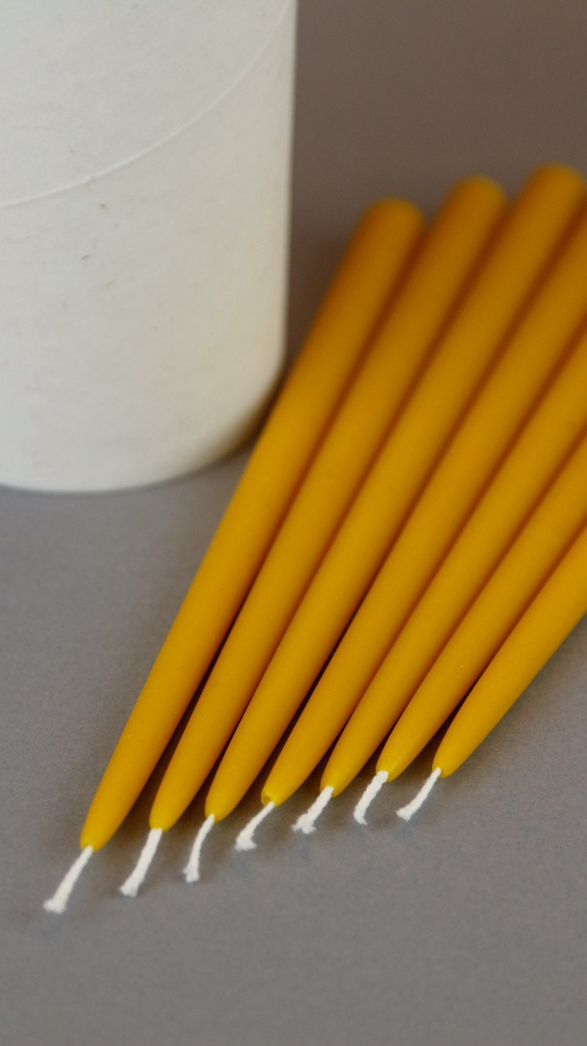Vintage taper beeswax candle and silicone mould