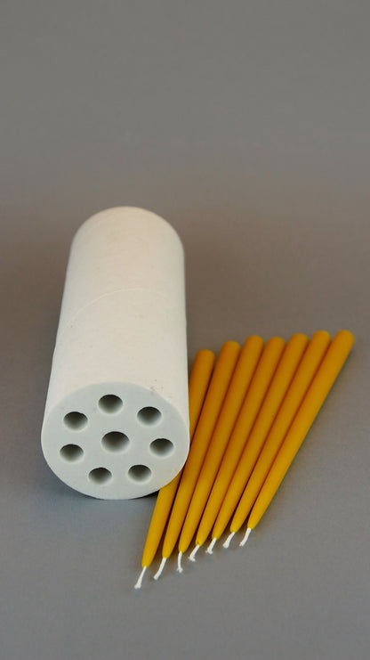 Vintage taper beeswax candle and silicone mould