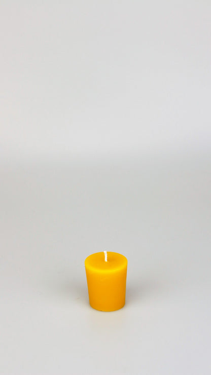 Votive beeswax candle and silicone mould