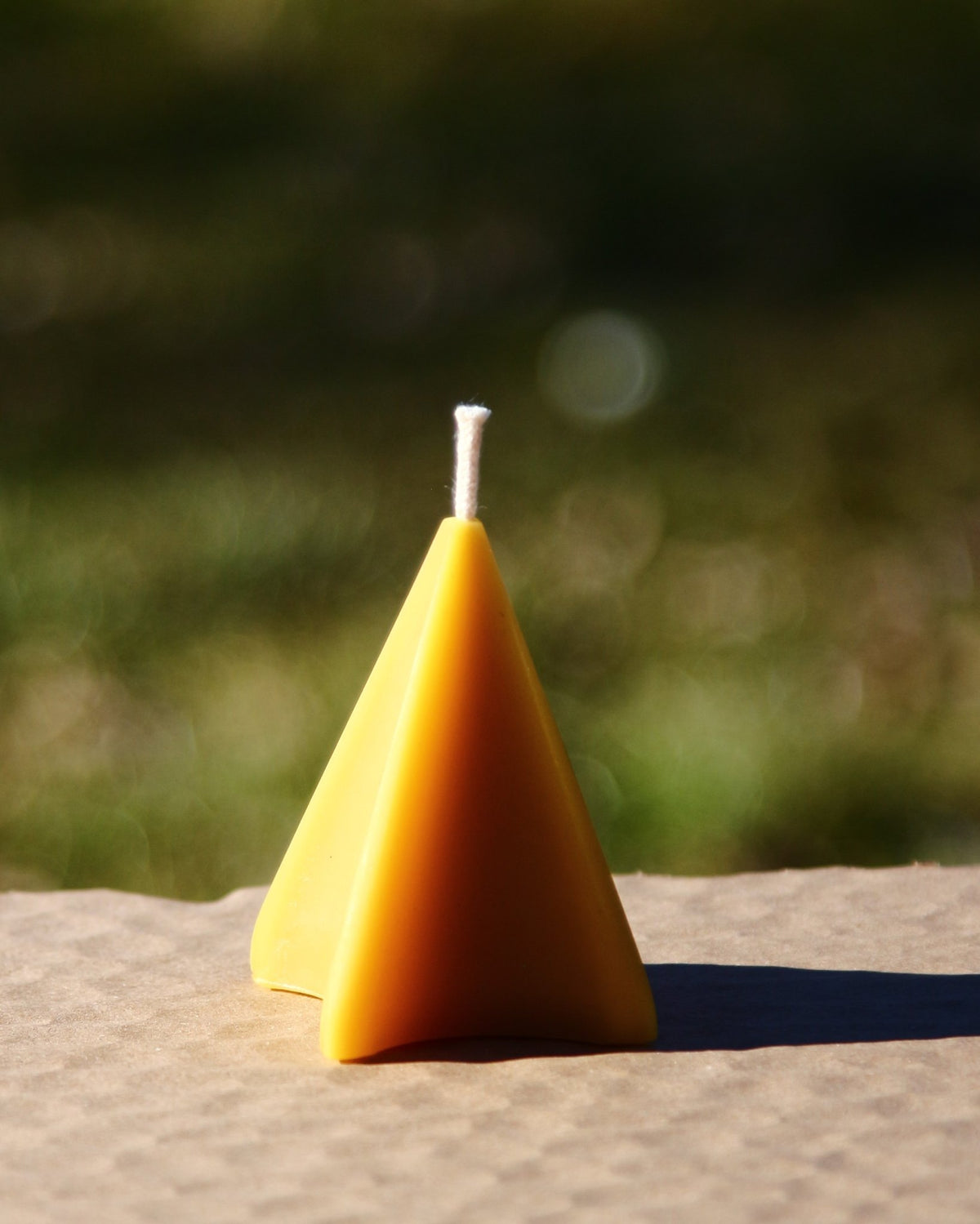 Wavey Peak beeswax candle and silicone mould