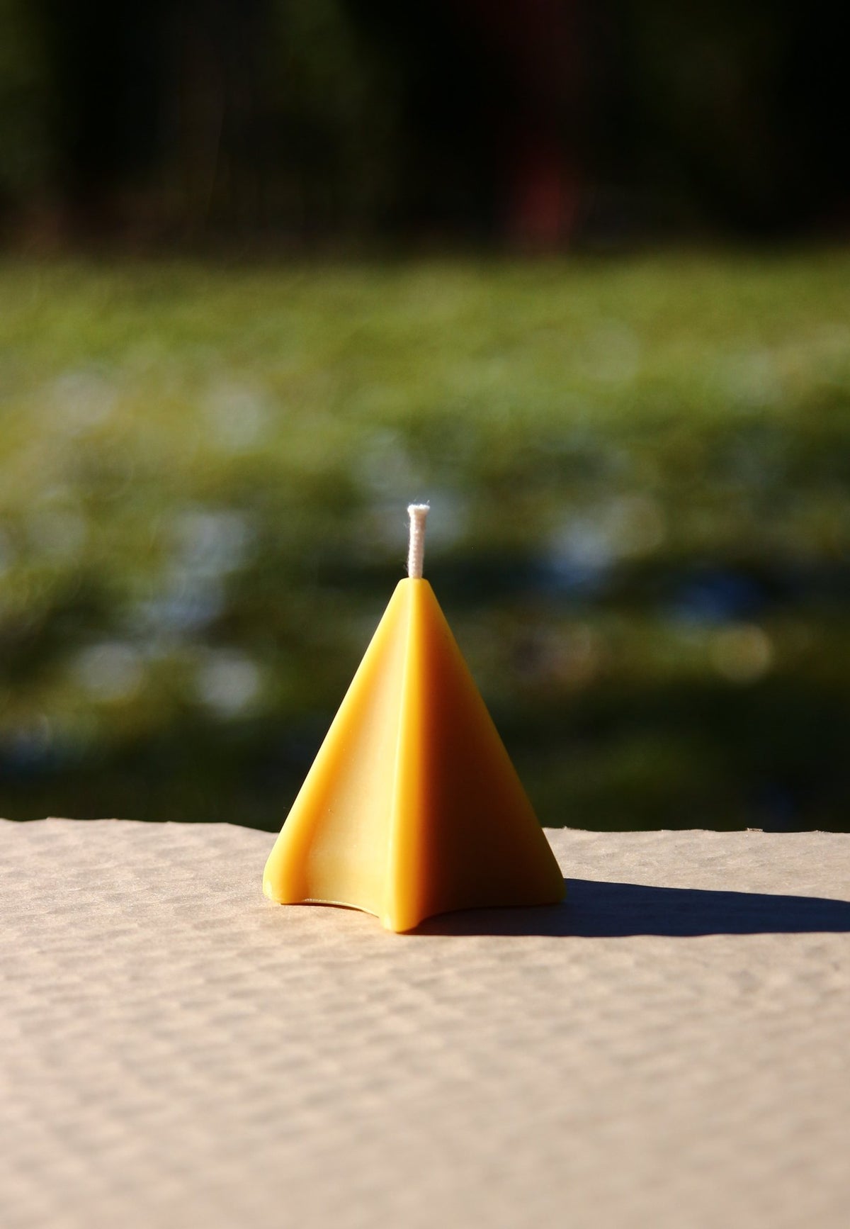 Wavey Peak beeswax candle and silicone mould