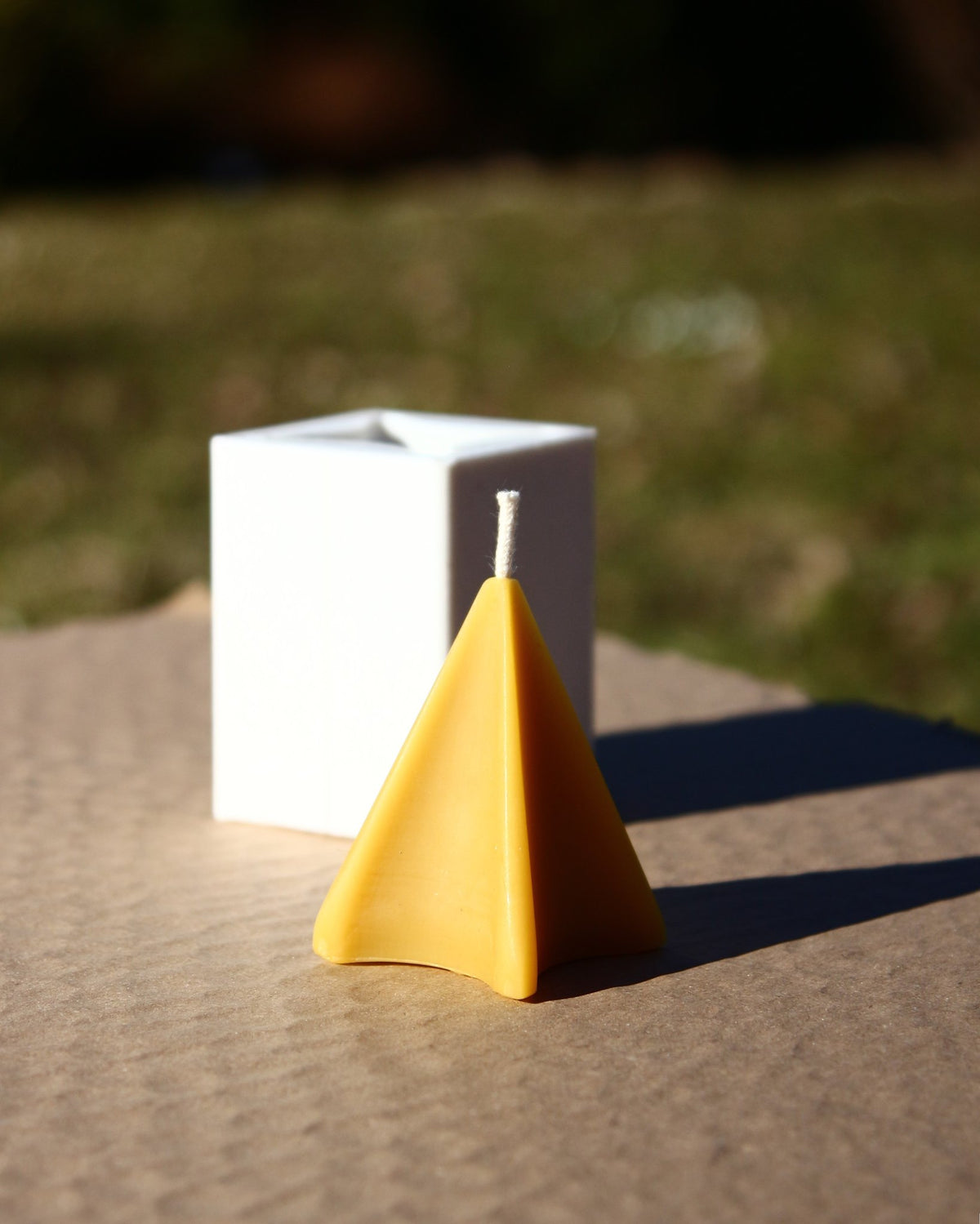 Wavey Peak beeswax candle and silicone mould