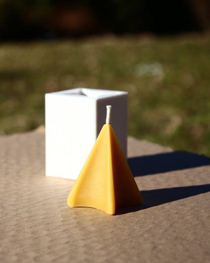 Wavey Peak beeswax candle and silicone mould