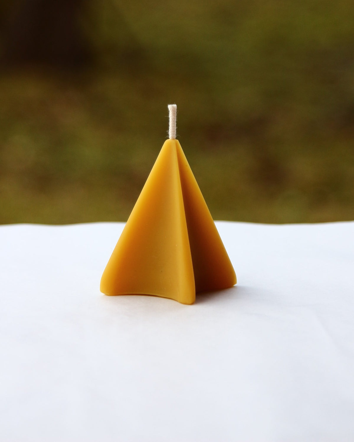Wavey Peak beeswax candle and silicone mould