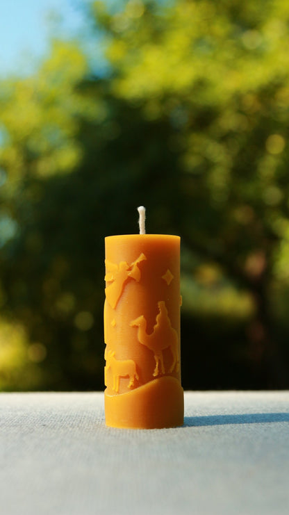 Christmas Scene beeswax candle and silicone mould