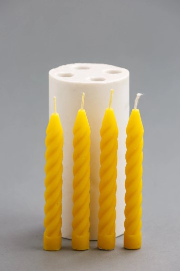 Christmas Tree taper beeswax candle and silicone mould