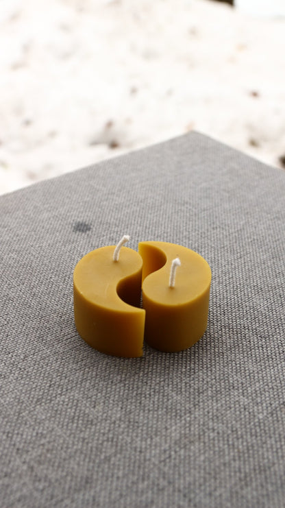 Ying Yang beeswax candle and silicone mould