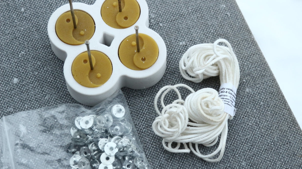 Ying Yang tea light beeswax candle and silicone mould