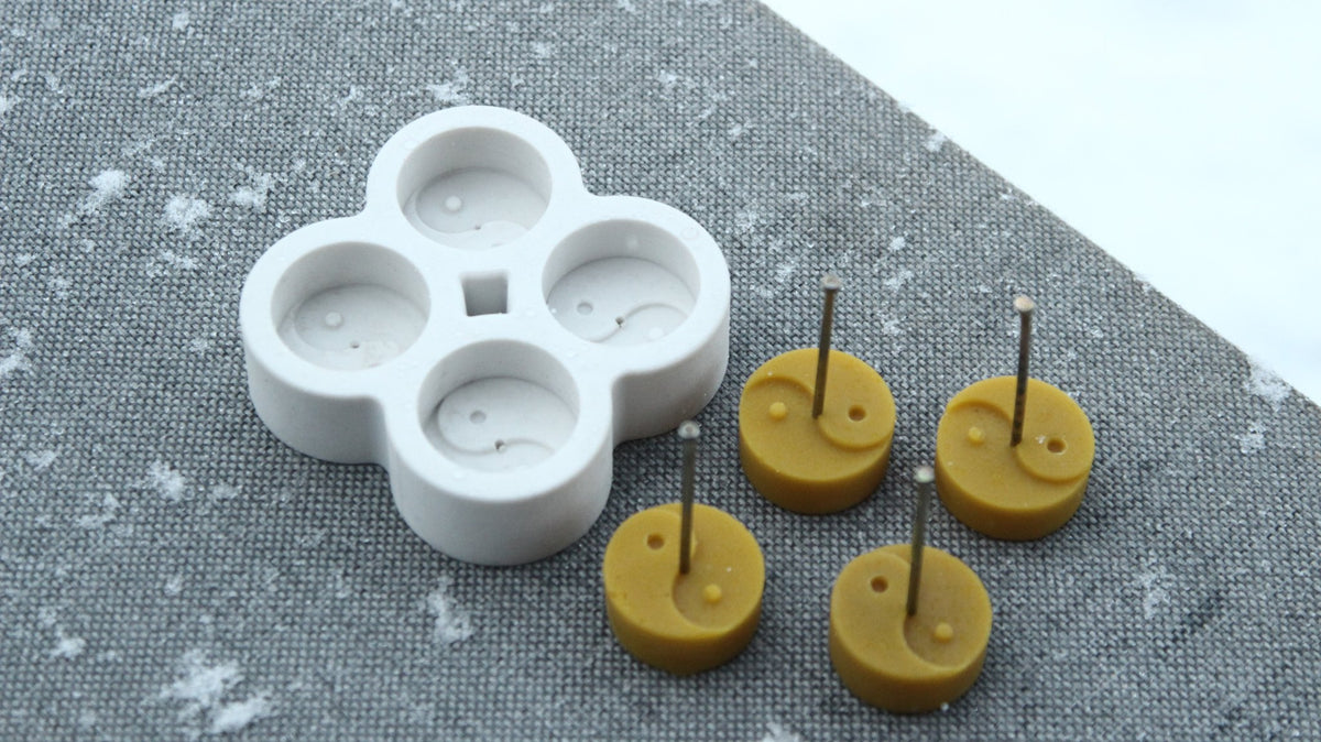 Ying Yang tea light beeswax candle and silicone mould