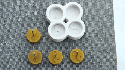 Ying Yang tea light beeswax candle and silicone mould