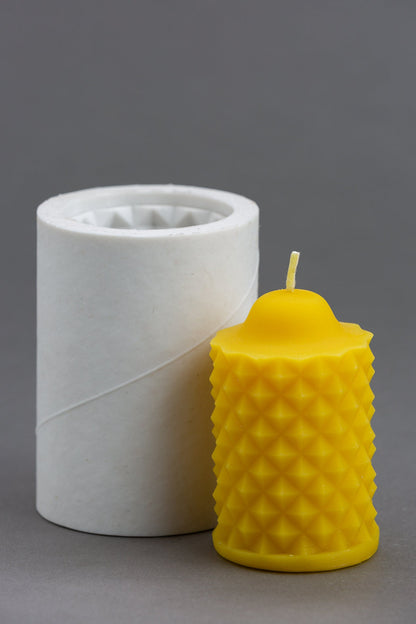 SCALLOPED CYLINDERCandle details:
Weight of the Mold: ~260 g.
Weight of the Beeswax Candle: ~130 g.
Dimensions of the Candle: 5 cm * 7.5 cm.Silicone MoldLatvian CandlesLatvian CandlesSCALLOPED CYLINDER Silicone Candle mould