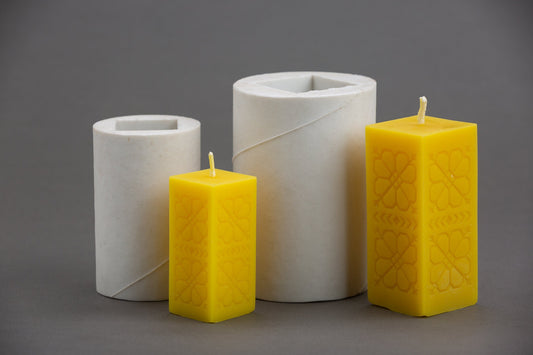 SUN GEOMETRY 2 sizesCandle details:

Finished Candle Size: ~ 7.5 cm high x ~ 3.5 cm wide. Candle Weight: 82 g.
Finished Candle Size: ~ 9.5 cm high x ~ 4.5 cm wide. Candle Weight: 165 g.Silicone MoldLatvian CandlesLatvian CandlesSUN GEOMETRY Silicone Candle mould