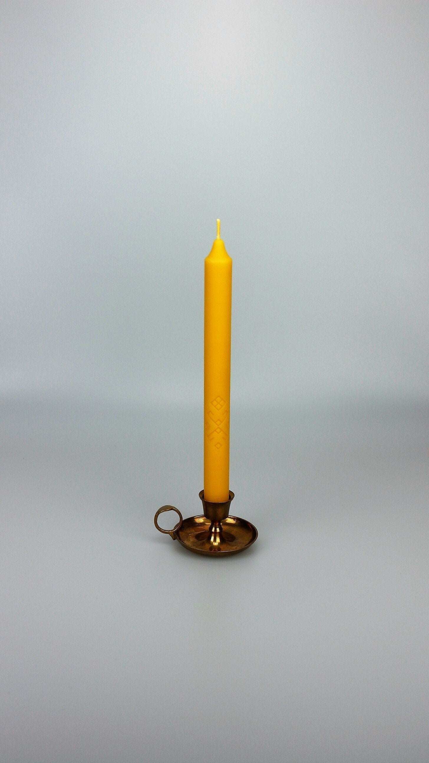 Silicone mold for beeswax taper candles with ornamental detail