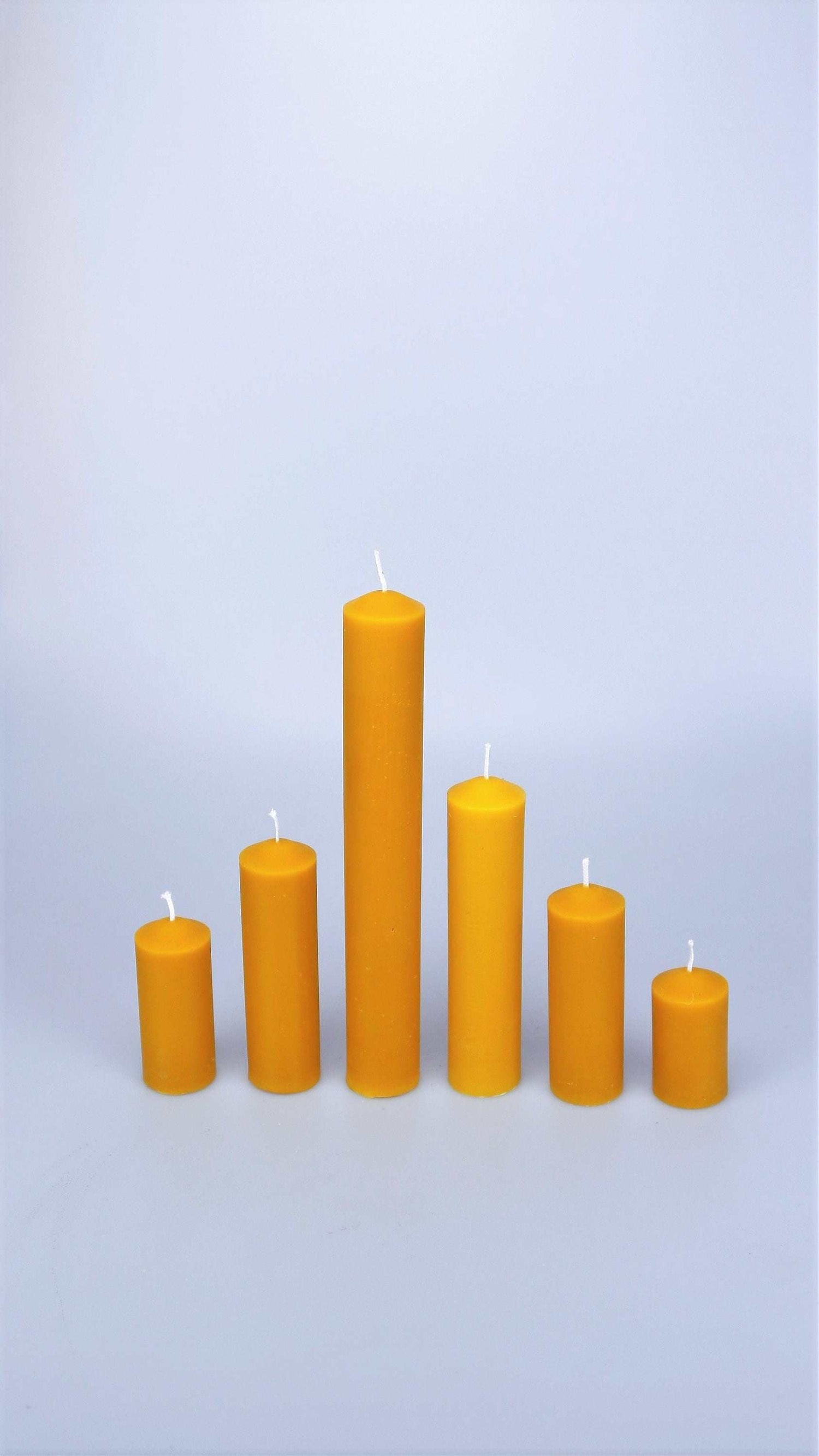 Silicone mold for beeswax candles with simple minimalist design